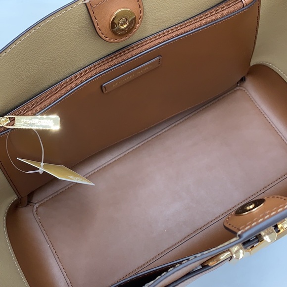 MICHAEL KORS Reed Large Belted Shoulder Tote Bag  Luggage NWT - Picture 11 of 16